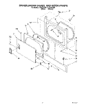 DRYER FRONT PANEL AND DOOR Diagram and Parts List for LTG6234AW1  Whirlpool Washer Dryer Combo