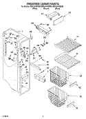 FREEZER LINER PARTS Diagram and Parts List for ED2LHAXMT00  Whirlpool Refrigerator