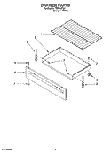 DRAWER PARTS Diagram and Parts List for TEP340TQ1  Estate Range