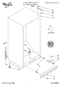 CABINET, LITERATURE Diagram and Parts List for EV120FXGW06  Whirlpool Freezer