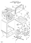 LINER Diagram and Parts List for ET21GMXHT01  Whirlpool Refrigerator