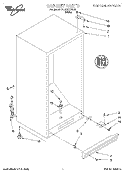 CABINET Diagram and Parts List for EV120FXGW00  Whirlpool Freezer