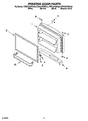 FREEZER DOOR PARTS Diagram and Parts List for KTRC22EMBT00  KitchenAid Refrigerator