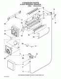ICEMAKER PARTS Diagram and Parts List for IK8RXCGMXS00  Whirlpool Refrigerator