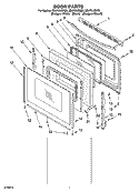 DOOR PARTS Diagram and Parts List for GS470LEMB3  Whirlpool Range