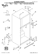 CABINET, LITERATURE Diagram and Parts List for GR2SHKXKT02  Whirlpool Refrigerator