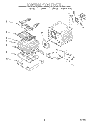 INTERNAL OVEN Diagram and Parts List for KEHC379JSS0  KitchenAid Microwave Oven Combo