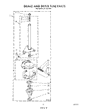 BRAKE AND DRIVE TUBE Diagram and Parts List for LT5100XSW0  Whirlpool Washer Dryer Combo