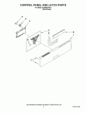 CONTROL PANEL AND LATCH PARTS Diagram and Parts List for KUDS50FVPA4  KitchenAid Dishwasher