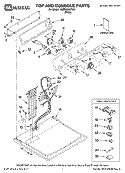 TOP AND CONSOLE PARTS Diagram and Parts List for YMED5800TW0  Maytag Dryer