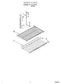 SHELF Diagram and Parts List for RT18ECRHW00  Roper Refrigerator