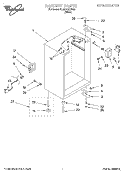 CABINET Diagram and Parts List for EL02CCXHW00  Whirlpool Refrigerator