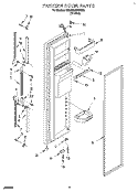 FREEZER DOOR Diagram and Parts List for 3ED27DQXBW00  Whirlpool Refrigerator