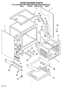 OVEN CHASSIS PARTS Diagram and Parts List for KGRC707LBL0  KitchenAid Range