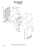 AIR FLOW PARTS Diagram and Parts List for KSRG25FVMS04  KitchenAid Refrigerator
