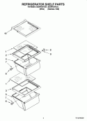 REFRIGERATOR SHELF PARTS Diagram and Parts List for ED2NHGXVL01  Whirlpool Refrigerator