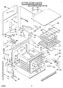 UPPER OVEN Diagram and Parts List for RB270PXYB3  Whirlpool Wall Oven
