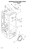 REFRIGERATOR LINER Diagram and Parts List for 4KSRS27CHT01  KitchenAid Refrigerator