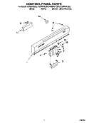 CONTROL PANEL PARTS Diagram and Parts List for KUDP01ILBS3  KitchenAid Dishwasher