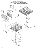 DISHRACK Diagram and Parts List for DU927QWDB1  Whirlpool Dishwasher