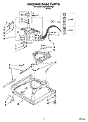 MACHINE BASE PARTS Diagram and Parts List for 7MWT96520SQ0  Whirlpool Washer
