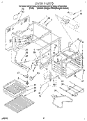 OVEN Diagram and Parts List for RF310PXDN0  Whirlpool Range