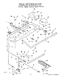 BURNER Diagram and Parts List for 1643^1A  Whirlpool Range