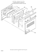 OVEN DOOR Diagram and Parts List for RS675PXYQ1  Whirlpool Range