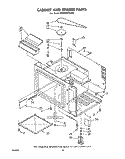 CABINET AND STIRRER , LITERATURE Diagram and Parts List for RM988PXLW9  Whirlpool Microwave Oven Combo