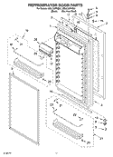 REFRIGERATOR DOOR Diagram and Parts List for KBLC36FKS01  KitchenAid Refrigerator