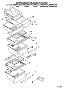 REFRIGERATOR SHELF PARTS Diagram and Parts List for KSRD25FKBT16  KitchenAid Refrigerator