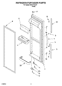 REFRIGERATOR DOOR Diagram and Parts List for SS25AFXKQ01  Whirlpool Refrigerator
