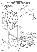 LINER PARTS Diagram and Parts List for GR2FHMXPT01  Whirlpool Refrigerator