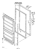 DOOR , LIT/OPTIONAL Diagram and Parts List for EV150NXKW1  Whirlpool Freezer