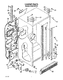 CABINET Diagram and Parts List for KSRS27QXWH00  KitchenAid Refrigerator
