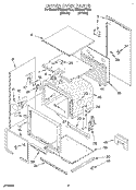 UPPER OVEN Diagram and Parts List for KEBS246YWH3  KitchenAid Wall Oven