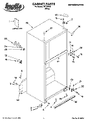 CABINET PARTS Diagram and Parts List for IMT188300  Inglis Refrigerator