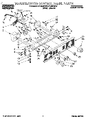 WASHER/DRYER CONTROL PANEL Diagram and Parts List for RTE5243BW0  Roper Washer Dryer Combo
