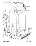 CABINET Diagram and Parts List for 4KSRS22QAA01  KitchenAid Refrigerator