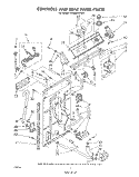 CONTROLS AND REAR PANEL Diagram and Parts List for LA5500XPW1  Whirlpool Washer