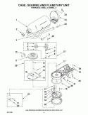CASE, GEARING AND PLANETARY UNIT Diagram and Parts List for K45SSOB0  KitchenAid Mixer
