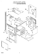 UPPER OVEN Diagram and Parts List for RBD245PDQ3  Whirlpool Wall Oven