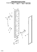 FREEZER DOOR PARTS Diagram and Parts List for KSRA22KKBT02  KitchenAid Refrigerator