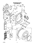 SECTION Diagram and Parts List for REC3422AW1  Roper Dryer