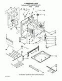 CHASSIS PARTS Diagram and Parts List for GY397LXUT03  Whirlpool Range
