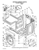 DRYER CABINET PARTS Diagram and Parts List for CGT8000AQ0  Whirlpool Washer Dryer Combo
