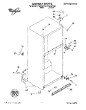 CABINET Diagram and Parts List for ET16JMXDW00  Whirlpool Refrigerator