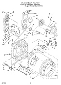 BULKHEAD Diagram and Parts List for LGR7646EQ2  Whirlpool Dryer