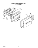 LOWER OVEN DOOR Diagram and Parts List for RB770PXT1  Whirlpool Range