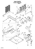 UNIT Diagram and Parts List for 8ET8MTKXKT00  Whirlpool Refrigerator